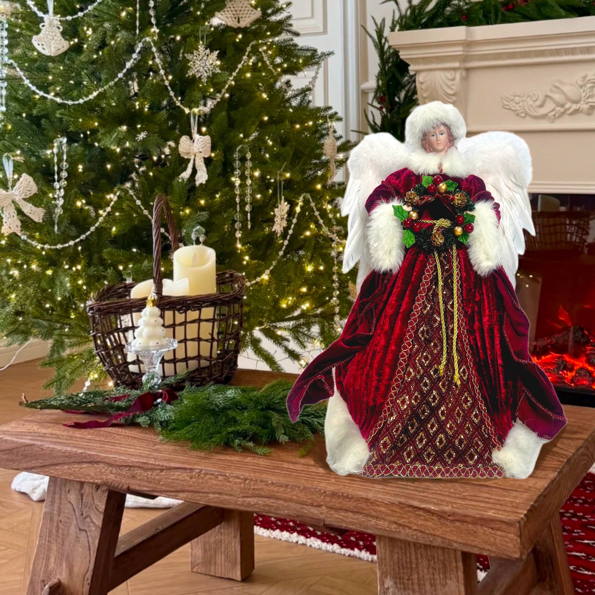 16" Angel with Wreath by Ashland®